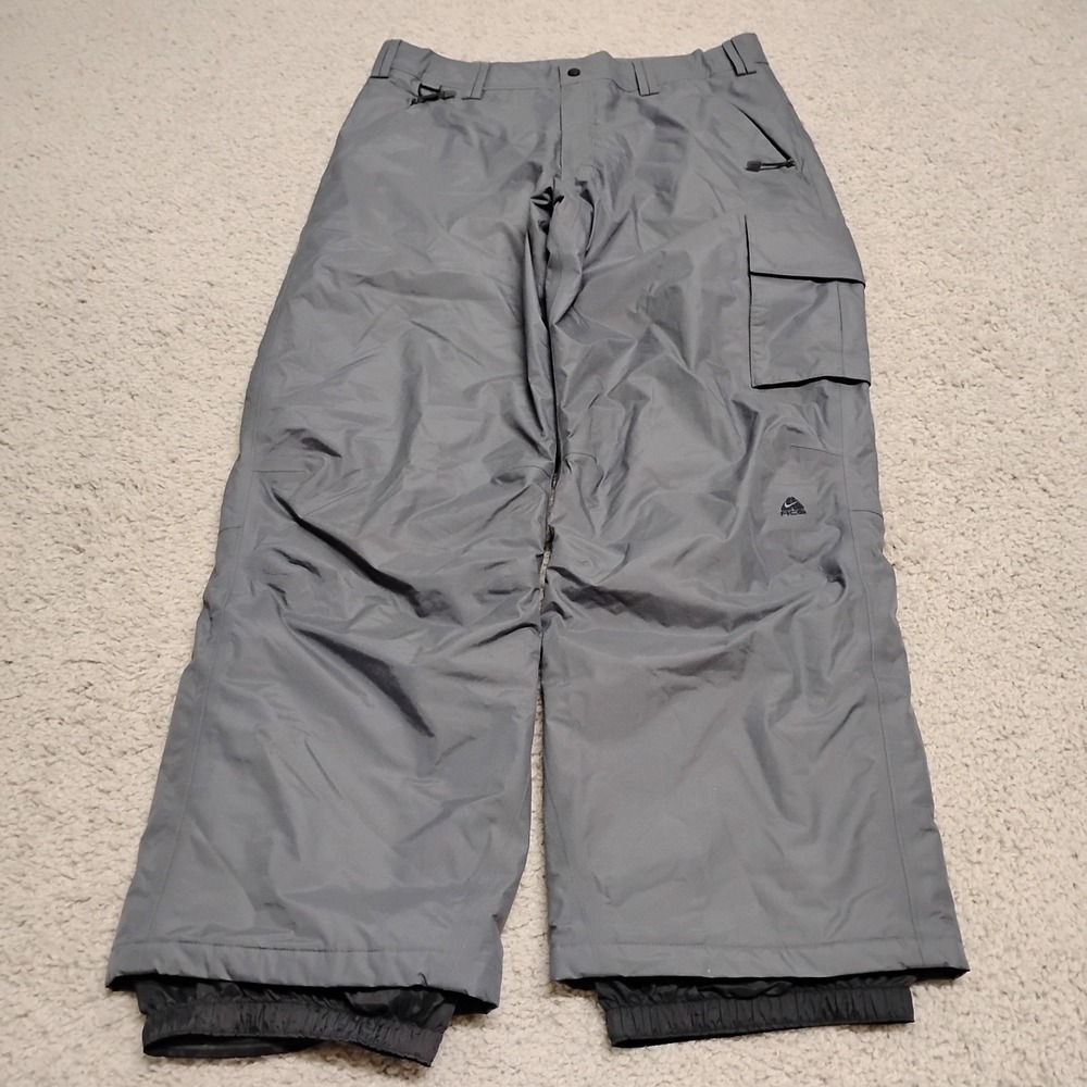 VTG Nike Pants Mens Large 36x31 Gray Storm Ski Cargo Water ACG Snow Y2K Baggy